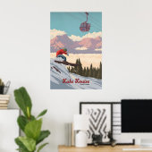 Meer Louise Banff Canada Skigebied Reisposter Poster (Thuiskantoor)