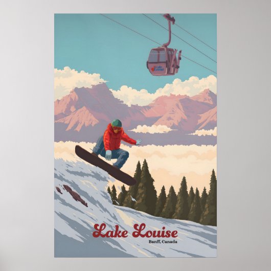 Meer Louise Canada Snowboarden Reisposter Poster (Voorkant)