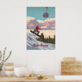 Meer Louise Canada Snowboarden Reisposter Poster (Keuken)