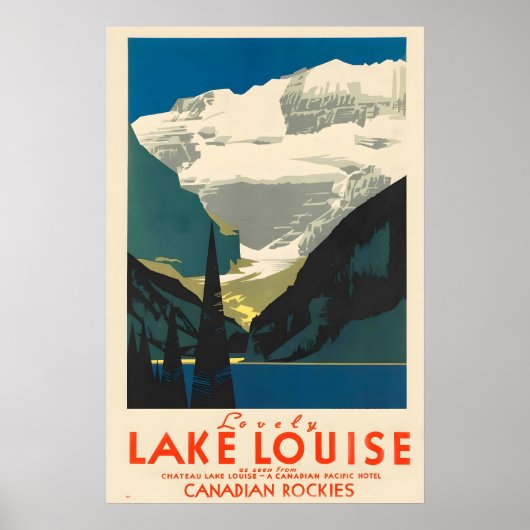 Meer Louise Canada Vintage Reisposter Poster (Voorkant)