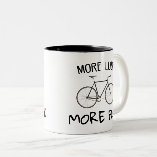 Meer lube-fiets tweekleurige koffiemok (Voorkant rechts)