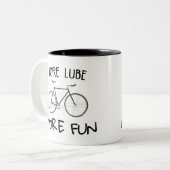 Meer lube-fiets tweekleurige koffiemok (Voorkant links)
