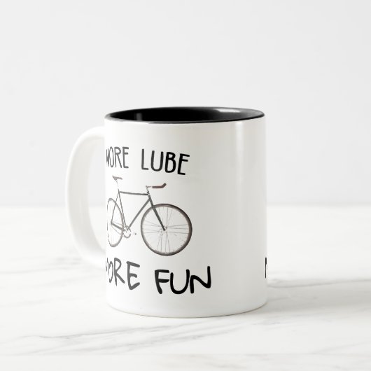 Meer lube-fiets tweekleurige koffiemok (Voorkant links)