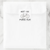 Meer lube-fiets vierkante sticker (Tas)