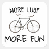 Meer lube-fiets vierkante sticker (Voorkant)