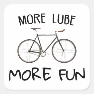 Meer lube-fiets vierkante sticker