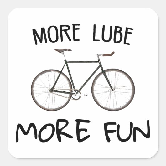 Meer lube-fiets vierkante sticker (Voorkant)