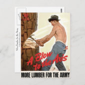 Meer luiber voor het leger briefkaart (Voorkant / Achterkant)