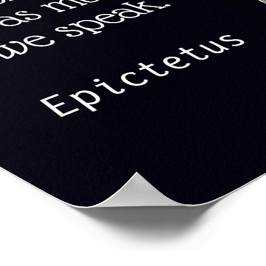 MEER LUISTEREN MINDER SPREKEN _Epictetus (Matte) Poster (Hoek)