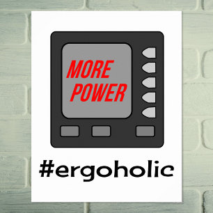 Meer macht, grappige rower is motivatie poster