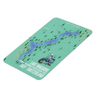 Meer Maggiore Italië - de kaart van Zwitserland Magneet