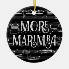 Meer marimba-alkboard - Zwarte witte muziek Keramisch Ornament