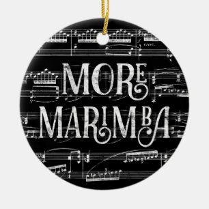 Meer marimba-alkboard - Zwarte witte muziek Keramisch Ornament