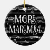 Meer marimba-alkboard - Zwarte witte muziek Keramisch Ornament (Achterkant)