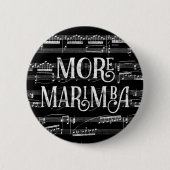 Meer marimba-alkboard - Zwarte witte muziek Ronde Button 5,7 Cm (Voorkant)