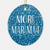 Meer Marimba - Blauwe witte muziek Keramisch Ornament (Links)