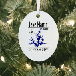 Meer Martin Alabama Blauwe Nauticale Metaal Ovaal Metalen Ornament