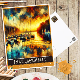 Meer Maumelle, Arkansas Schilderij uit het verle Briefkaart