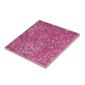 Meer Mellow Magenta roze kleuren Faux Glitter Tegeltje (Zijkant)