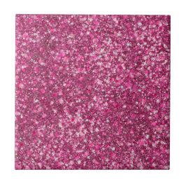 Meer Mellow Magenta roze kleuren Faux Glitter Tegeltje