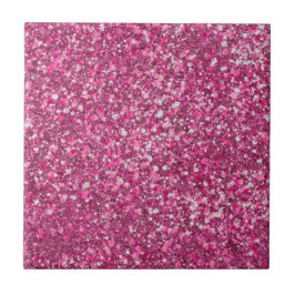 Meer Mellow Magenta roze kleuren Faux Glitter Tegeltje