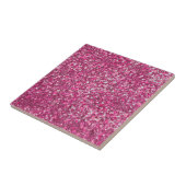 Meer Mellow Magenta roze kleuren Faux Glitter Tegeltje (Zijkant)
