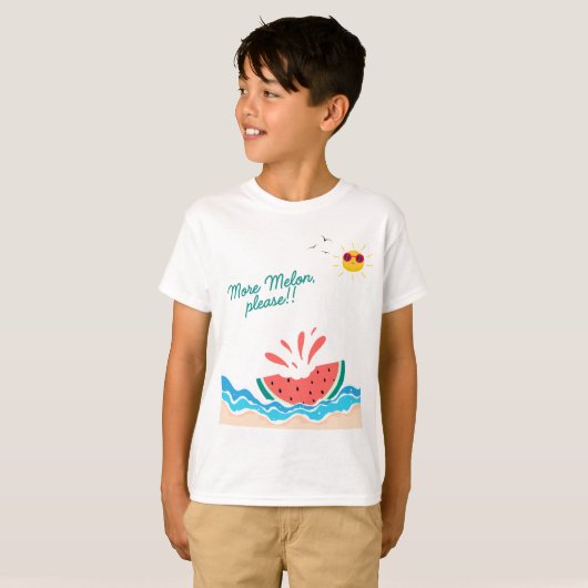 Meer Meloen alsjeblieft Zomer T-shirt (Voorkant volledig)