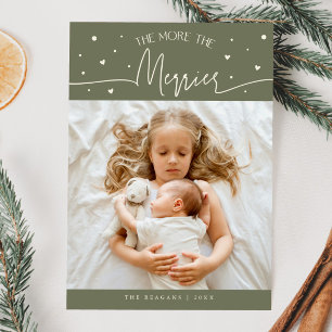 Meer Mensen Meer Plezier Kerst Sage Groene Foto Ge Aankondiging