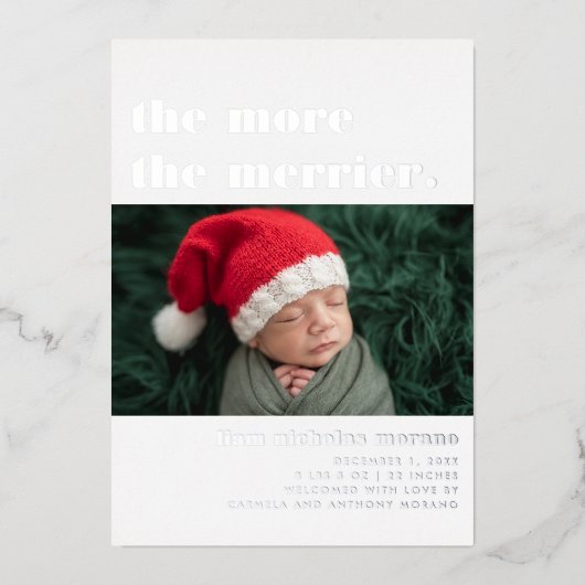 Meer Merrier | Aankondiging kerstgeboorte (Voorkant)