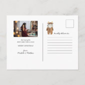 Meer Merrier | Aankondiging van een foto-zwangersc Briefkaart (Achterkant)