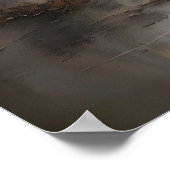 Meer met eendjes Wildlife Print, Dark Academia Poster (Hoek)