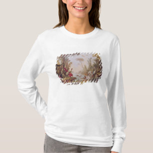 meer met ganzen, ooiezen, parrots en herons t-shirt