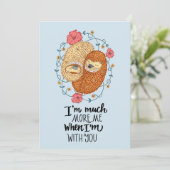 Meer met je egel Couple Kaart (Staand voorkant)