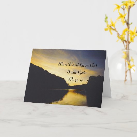 meer met scripture kaart (Gele Bloem)