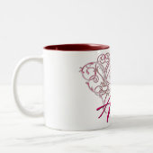 Meer met Scrolled Heart Design 1 Coffee/Tea Mok (Links)