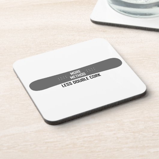 Meer methode minder dubbelkurk bier onderzetter (Linkerzijde)