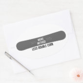 Meer methode minder dubbelkurk ovale sticker (Envelop)