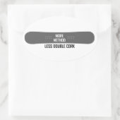 Meer methode minder dubbelkurk ovale sticker (Tas)