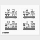 Meer methode minder dubbelkurk rechthoekige sticker (Vel)