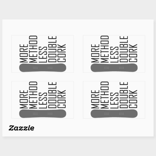 Meer methode minder dubbelkurk rechthoekige sticker (Vel)