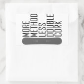 Meer methode minder dubbelkurk rechthoekige sticker (Tas)