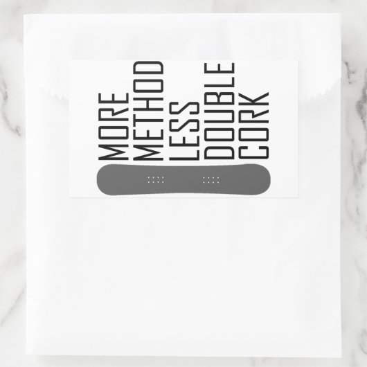 Meer methode minder dubbelkurk rechthoekige sticker (Tas)