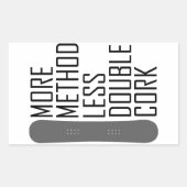 Meer methode minder dubbelkurk rechthoekige sticker (Voorkant)