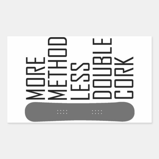 Meer methode minder dubbelkurk rechthoekige sticker (Voorkant)