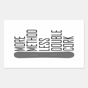 Meer methode minder dubbelkurk rechthoekige sticker