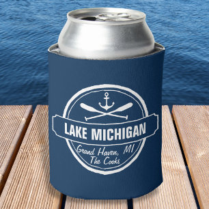 Meer Michigan, douanestad, naam, anker, peddels Blikjeskoeler