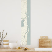 Meer Michigan Unfurled, verticaal, 60 x 10 Poster (Keuken)