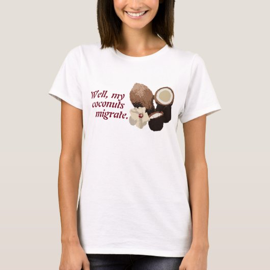 Meer migrerende kokosnoten t-shirt (Voorkant)