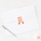 Meer Miles meer glimlachen. Vierkante Sticker (Envelop)