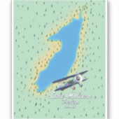 Meer Molveno Italië meer kaart Sticker (Voorkant)